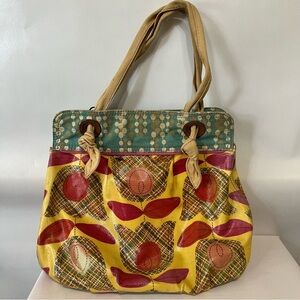 Vintage Fossil Yellow Hobo Bag